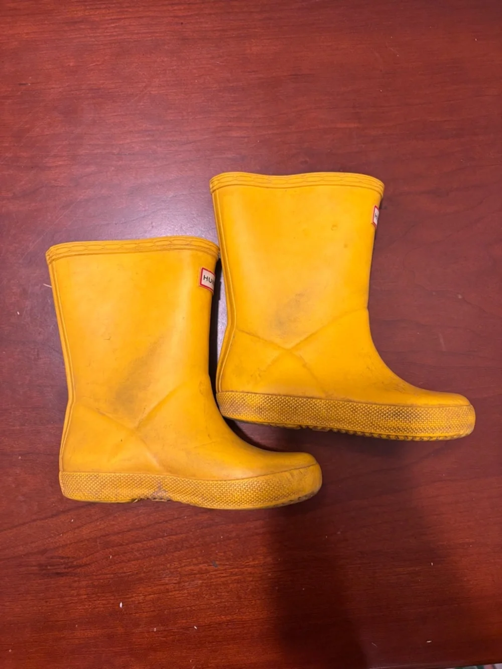 Hunter Kids Rain Boots Yellow UK Size 8 US size 9